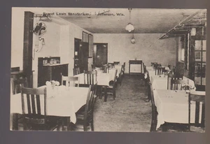 Jefferson WISCONSIN c1910 TUBERCULOSIS SANITARIUM Dining Room SOCIAL HISTORY WI - Picture 1 of 2