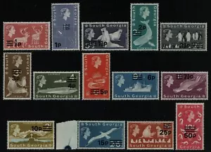 South Georgia 1971 - Mi-No. 25-38 ** - MNH - Free Marks - Fauna (III) - Picture 1 of 2