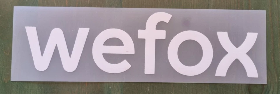 SCRITTA WEFOX MAGLIA MILAN HOME BIANCO TERMOSALDABILE 2021 2024 2022 2023