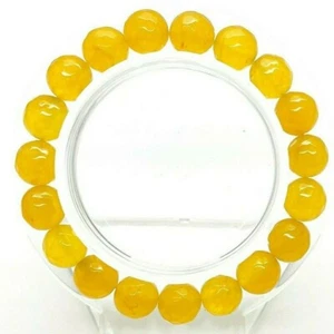 Bracciale Energia Guarigione Stretch Giada Sfaccettata Giada Gialla Sfaccettata PGB70 - Foto 1 di 3