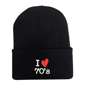 I LOVE 70's STITCHED WINTER BEANIE CAP HAT Free shipping to USA - Picture 1 of 1