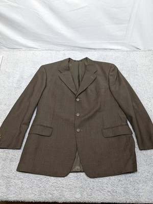 Blazer Ermenegildo Zegna Para Hombres 46R Marrón Abrigo Deportivo Traje Lana 3 Botones Bonito Limpio Foto 1 de 4