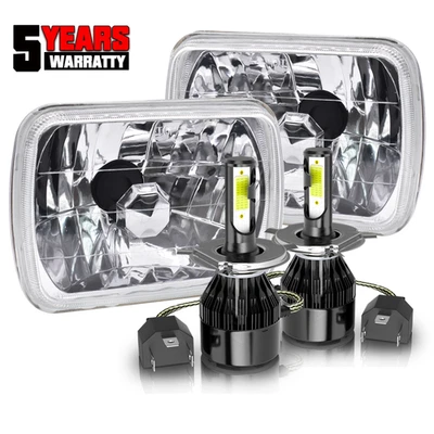 Faro LED rectangular de 7" para Dodge W250 D350 Ram 1981-93 Dodge Ramcharger Foto 1 de 4