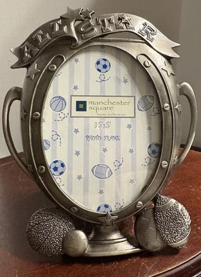 Manchester Square ALL STAR Sports Pewter Silver Photo Frame Holds 3.5x5" Picture - Image 1 of 4