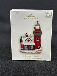2008 Hallmark Keepsake Navidad árbol de vacaciones adorno faro saludos - Imagen 1 de 3