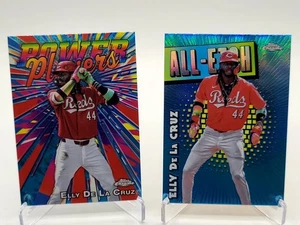 2025 Topps Chrome Update Elly De La Cruz All Etch Insert + Power Players Insert  - Picture 1 of 6