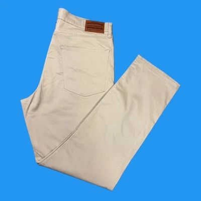 Lucky Brand 410 Mens Size 36x32 Athletic Straight Stretch 5 Pocket Beige Pants - Image 1 of 4