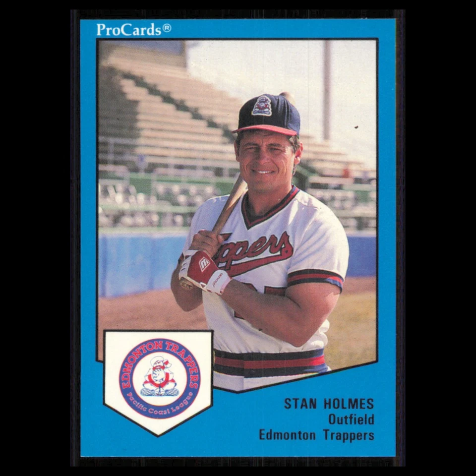Stan Holmes #555 1989 ProCards Minor League Team Sets Edmonton Trappers Baseball - Image 1 of 3
