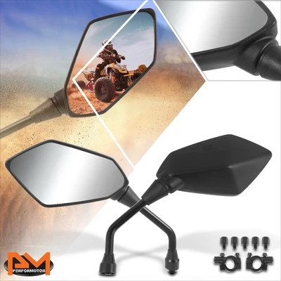 2 выпуклых болтовых боковых зеркала заднего вида неправильной формы для крепления на руль квадроцикла - Изображение 1 из 4