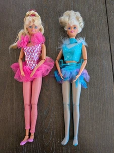 Barbie Twirling Ballerina Doll Articulated & Barbie Olympic USA Skater 1995 - Picture 1 of 4