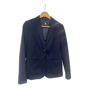 Joules Ladies Jacket Navy Blue Blazer Polka Dot Lined Country Aquarian Size 12 - Picture 1 of 6