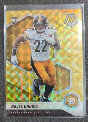 2021 Panini Mosaic #313 Najee Harris Prizm Reactive Yellow Steelers NM Rookie RC - Image 1 of 2
