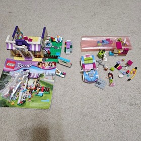LEGO FRIENDS: Heartlake Puppy Daycare (41124) and Mia's Roadster 41091 Used