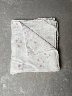 Manta de bebé Aden & Anais racimo Starburst rosa gris estrella blanca muselina envoltura Foto 1 de 4