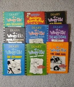 Lot of 12 Diary of a Wimpy Kid By Jeff Kinney Hardcover & Paperback : 1-9, 12-14 - Imagen 1 de 22
