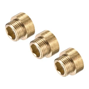 3Pcs Brass Extension Pipe Fitting G1/2 x G1/2 10mm Adapter Connector - Picture 1 of 5