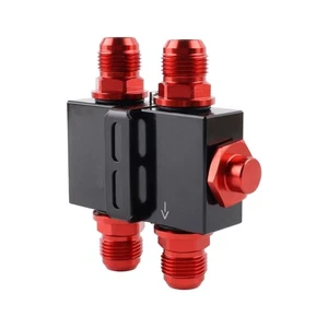 Aluminum AN10 Oil Sandwich Adapter With Integrated 70°C Thermostat Function - Picture 1 of 8