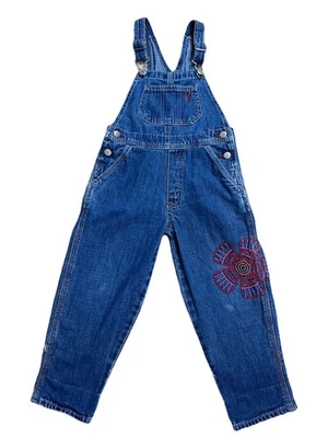 Mono vaquero de colección años 80 90 OSHKOSH B'GOSH Vestbak niño pequeño 4T bordado de flores Foto 1 de 4