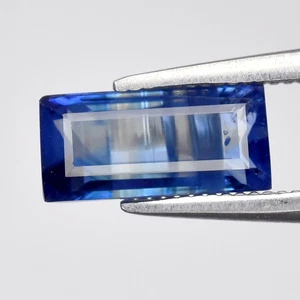 💎 1.19ct 8.2x4mm Baguette Natural Blue Sapphire - Heated, Ceylon Gemstone - Picture 1 of 4