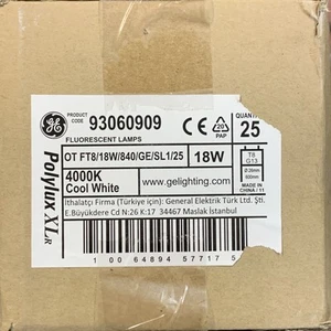 25-Lamps) GE Polylux XLr T8 Fluorescent 600mm 2ft Tubes G13 4000K NEW CHEAP - Picture 1 of 1