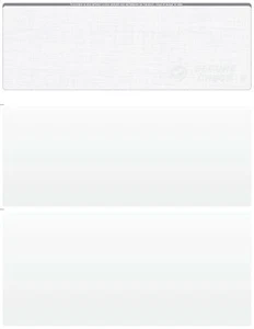 50 Blank Check Stock Paper - Check on Top - Linen - Gray - Picture 1 of 1