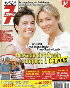 TELE 7 JOURS n°2771 06/07/2013 Alessandra Sublet & Anne-Sophie Lapix/ I.Huppert - Imagen 1 de 1