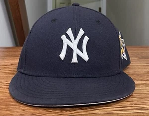 New Era New York Yankees World Series 1996 Navy Blue Fitted Hat Cap 7 1/2 - Picture 1 of 10
