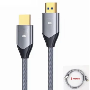 HDMI Cable 2.1 8K Ultra High Speed Cord 48Gbps HDTV for PS5 PS4 Xbox Switch PC - Picture 1 of 12