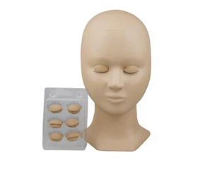 Mannequin Head With Removable Eyelids Eyelashes Extension Head Doll Mannequin - Picture 1 of 4