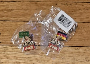 Vintage 1994 World Cup USA Flag Pin Lot Of 2 Germany Saudi Arabia Coca Cola   - Picture 1 of 5