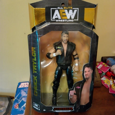 AEW Chuck Taylor Figure Wrestling Series 8 Unrivaled Collection Brand New In Box Cover
