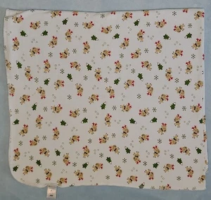 Old Navy Stretchy Knit Reindeer Deer Holiday Christmas Tree Snow Baby Blanket 05 - Picture 1 of 6