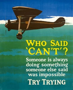 Póster motivacional de Who Said Can't - década de 1920 - Imagen 1 de 1