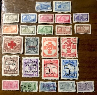 Estampillas de Colombia RA18/RA45 usadas/como nuevas bisagras impuesto postal Foto 1 de 4