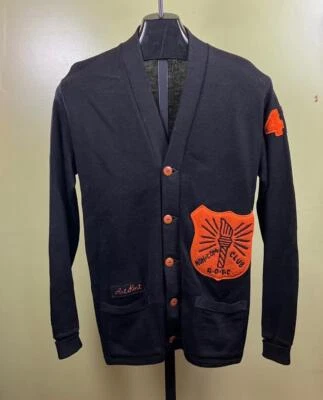 Suéter De Colección Detroit Knitting Mill Letterman Talla Pequeña Años 50 Negro Naranja Foto 1 de 4