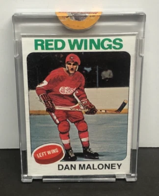 1975-76 Topps DAN MALONEY Detroit Red Wings (TOPPS VAULT) Hockey card - Image 1 of 3