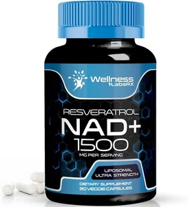 NAD Supplement, 1500Mg - Liposomal NAD+ Supplement with Resveratrol, Nad plus Bo - Picture 1 of 9