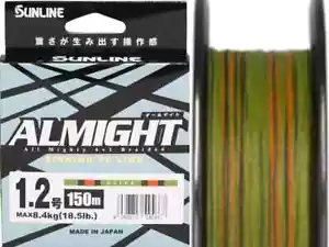 Sunline ALMIGHT 4X PE line High specific gravity #1.2-17 lb 150m Made in Japan - Picture 1 of 4