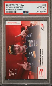 2021 Topps Now Formula 1 Red Parallel Dennis Hauger #60 /99 PSA 10 Rookie RC F3 - Picture 1 of 2