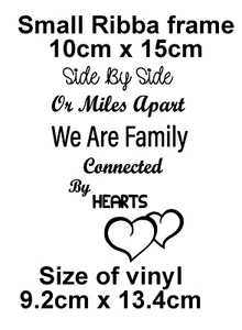 Side by Side oder Miles auseinander Familie Vinyl Aufkleber passend für Ribba Rahmen - Bild 1 von 8