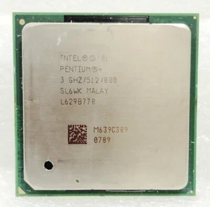 Intel Pentium 4 SL6WK 3.0ghz/512kb/800mhz Socket/Socket 478 Northwood Ht Pc-cpu - Picture 1 of 5