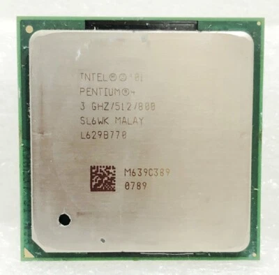 Intel Pentium 4 SL6WK 3.0ghz/512kb/800mhz Socket/Socket 478 Northwood Ht Pc-cpu - Image 1 of 4