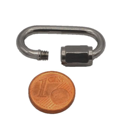 MARKENLOS Muwse 1x3mm Edelstahlschraubkettenglied rostfrei V4A lebensmittelcht