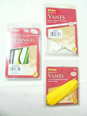 ALLEN SUPER-FLEX VANES 36" 2" VANES/12, 2" GREEN/WHITE/YELLOW LOT OF3 - Image 1 of 2
