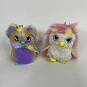 Hatchimals Plush Clip Keychain Lot Of 2 Purple Pink Kids Toy Play Plush - Picture 1 of 3