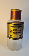 Flacon d'Apothicaire. 19ème siècle. SOUSNITRATE DE BISMUTH