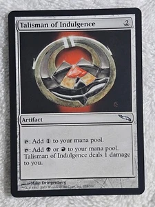 MTG Talisman of Indulgence - Mirrodin (MRD) #255 Magic Gathering Card U NM - Picture 1 of 6