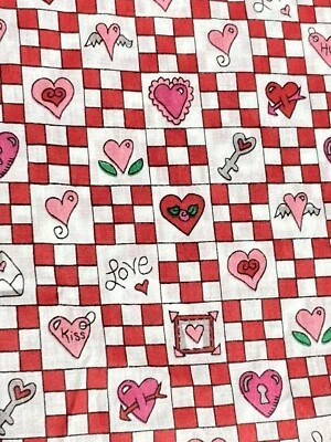General Fabrics Trena Hegdahl Design Trena's Valentine 3/4Y x 44" Directional - Image 1 of 3