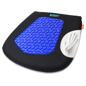 Sojoy Exposed Gel Car Seat Cushion Orthopedic Comfort Memory Foam Pad for Driver - Picture 1 of 13