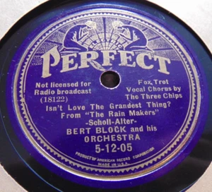 78RPM Perfect Bert Block - Isn't Love Greatest Thing? / Written in Stars, VG VG+ - Picture 1 of 4